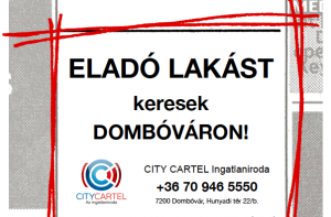 Eladó lakást keresünk Dombóváron.
